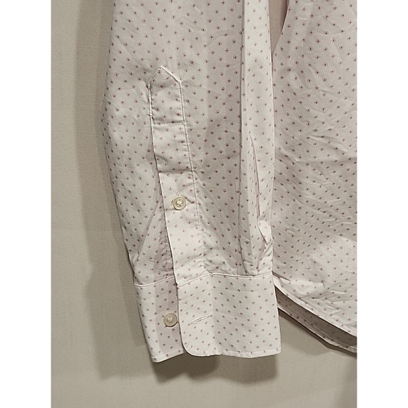Tommy Hilfiger Shirt Mens L White Button-up, All Season Stretch Slim Fit - Picture 4 of 10
